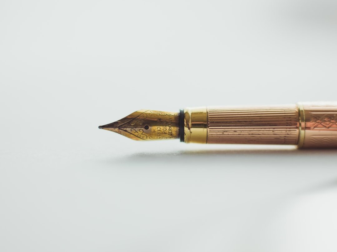 Close-up of a fountain pen nib